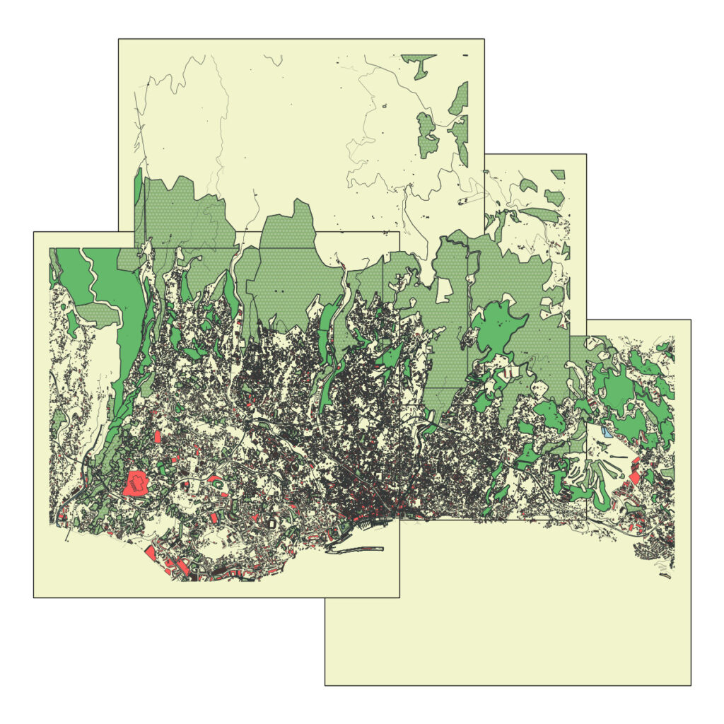 Funchal, as a combination of 4 rendered images of 4 different localities 